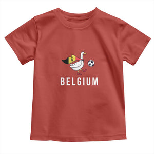 Belgium Football Toddler T Shirt Silly Goose Soccer Fan Support