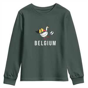 Belgium Football Youth Sweatshirt Silly Goose Soccer Fan Support