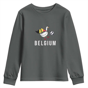 Belgium Football Youth Sweatshirt Silly Goose Soccer Fan Support