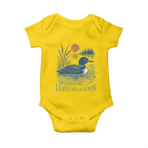 Leave Me A Loon Vintage Lake Bird Baby Onesie Funny Loon Pun Nature Bird Lovers