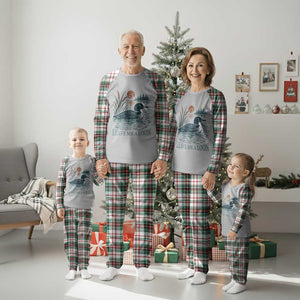 Leave Me A Loon Vintage Lake Bird Plaid Pajama Set Funny Loon Pun Nature Bird Lovers