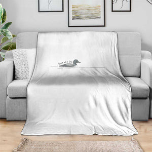 Funny Leave Me A Loon Nature Bird Lovers Throw Blanket