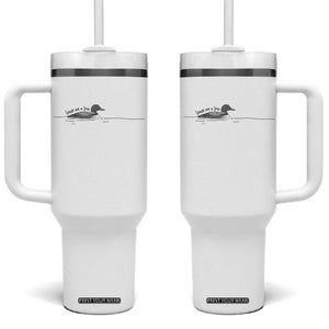 Funny Leave Me A Loon Nature Bird Lovers Tumbler With Handle