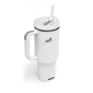 Funny Leave Me A Loon Nature Bird Lovers Tumbler With Handle