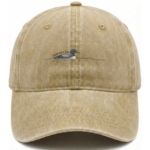 Funny Leave Me A Loon Nature Bird Lovers Washed Cotton Baseball Cap