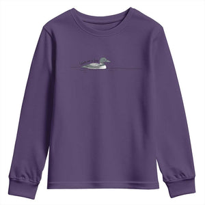Funny Leave Me A Loon Nature Bird Lovers Youth Sweatshirt