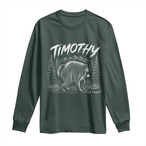 Jimothy Raccoon Seattle Feral Legend Meme Long Sleeve Shirt Cute Trash Panda Viral Animal Lover Gift
