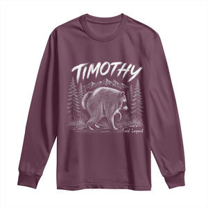 Jimothy Raccoon Seattle Feral Legend Meme Long Sleeve Shirt Cute Trash Panda Viral Animal Lover Gift