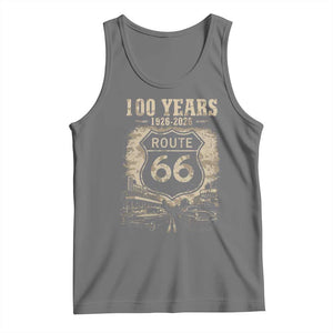 Route Highway 66 100 Year Centennial Anniversary Souvenir Tank Top TS14 Black Heather Print Your Wear