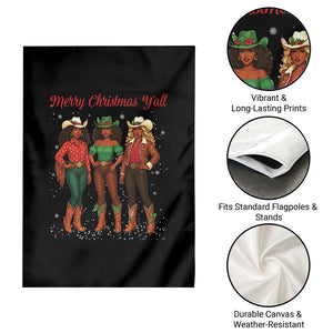 Black African American Cowgirl Christmas Garden Flag Retro Western Howdy TS14 Print Your Wear