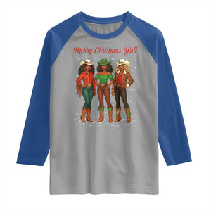 Black African American Cowgirl Christmas Raglan Shirt Retro Western Howdy TS14 Sport Gray Royal Print Your Wear