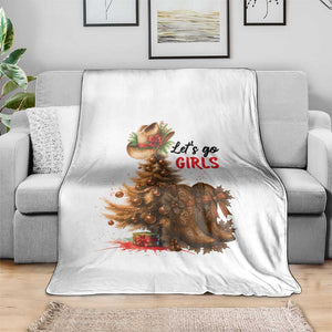 Christmas Cowgirl Boots Throw Blanket Western Cowboy Hat Howdy TS14 Print Your Wear