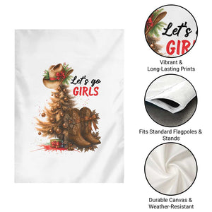 Christmas Cowgirl Boots Garden Flag Western Cowboy Hat Howdy TS14 Print Your Wear