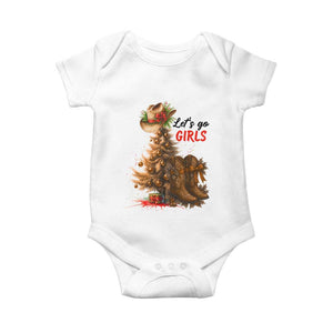 Christmas Cowgirl Boots Baby Onesie Western Cowboy Hat Howdy TS14 White Print Your Wear
