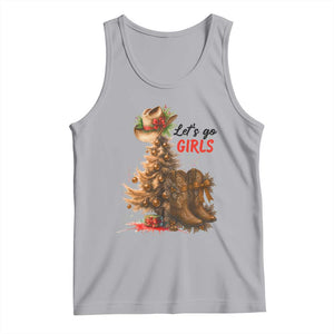 Christmas Cowgirl Boots Tank Top Western Cowboy Hat Howdy TS14 Athletic Heather Print Your Wear