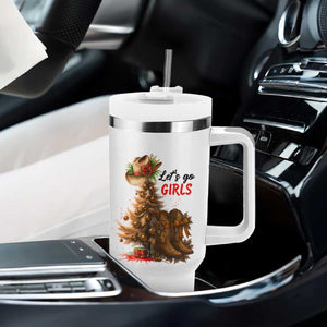 Christmas Cowgirl Boots Tumbler With Handle Western Cowboy Hat Howdy TS14 Print Your Wear