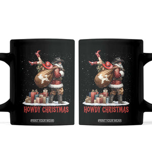 Cowboy Santa Christmas Coffee Mug Funny Western Xmas TS14 Black Print Your Wear