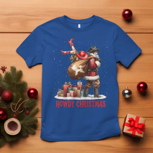 Cowboy Santa Christmas T Shirt Funny Western Xmas TS14 Royal Blue Print Your Wear
