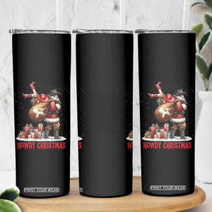 Cowboy Santa Christmas Skinny Tumbler Funny Western Xmas - Print Your Wear