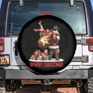 Cowboy Santa Christmas Spare Tire Cover Funny Western Xmas TS14 No hole Black Print Your Wear