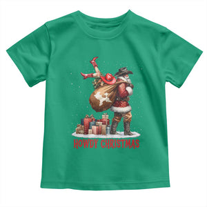 Cowboy Santa Christmas Toddler T Shirt Funny Western Xmas TS14 Irish Green Print Your Wear