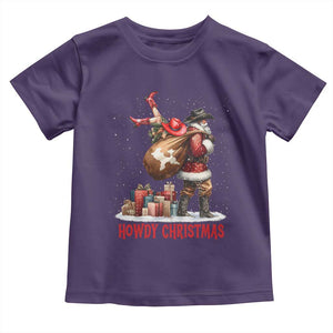 Cowboy Santa Christmas Toddler T Shirt Funny Western Xmas TS14 Purple Print Your Wear