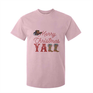 Western Cowboy Howdy T Shirt For Kid Merry Christmas Yall Cowgirl Boots Hat TS14 Light Pink Print Your Wear