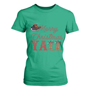 Western Cowboy Howdy T Shirt For Women Merry Christmas Yall Cowgirl Boots Hat TS14 Irish Green Print Your Wear