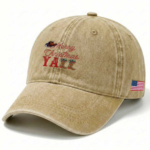 Western Cowboy Howdy Washed Cotton Baseball Cap Merry Christmas Yall Cowgirl Boots Hat TS14 Print Your Wear