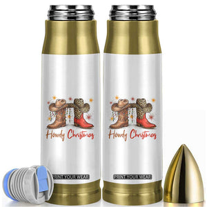 Howdy Christmas Bullet Tumbler Western Cowboy Boots Country TS14 White Print Your Wear