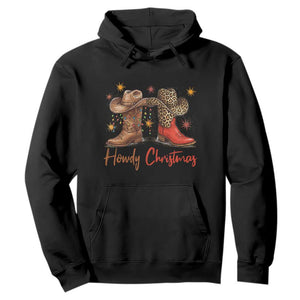 Howdy Christmas Hoodie Western Cowboy Boots Country TS14 Black Print Your Wear