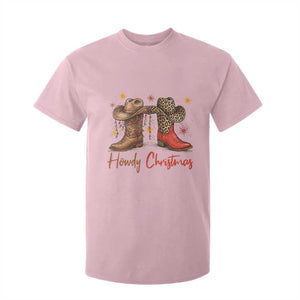 Howdy Christmas T Shirt For Kid Western Cowboy Boots Country TS14 Light Pink Print Your Wear