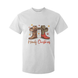 Howdy Christmas T Shirt For Kid Western Cowboy Boots Country TS14 White Print Your Wear