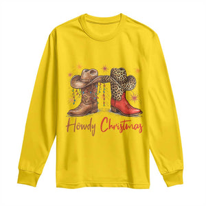 Howdy Christmas Long Sleeve Shirt Western Cowboy Boots Country TS14 Daisy Print Your Wear