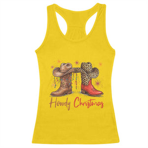 Howdy Christmas Racerback Tank Top Western Cowboy Boots Country TS14 Daisy Print Your Wear