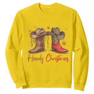 Howdy Christmas Sweatshirt Western Cowboy Boots Country TS14 Daisy Print Your Wear