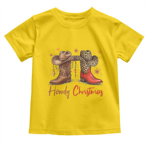 Howdy Christmas Toddler T Shirt Western Cowboy Boots Country TS14 Daisy Print Your Wear