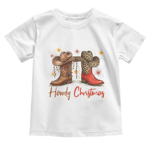 Howdy Christmas Toddler T Shirt Western Cowboy Boots Country TS14 White Print Your Wear
