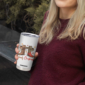 Howdy Christmas Tumbler Cup Western Cowboy Boots Country TS14 Print Your Wear