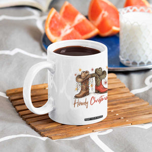 Howdy Christmas Coffee Mug Western Cowboy Boots Country TS14 Print Your Wear