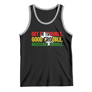 John Lewis Quote Affrican American Tank Top Get in Good Necessary Trouble TS14 Black Athletic Heather Print Your Wear