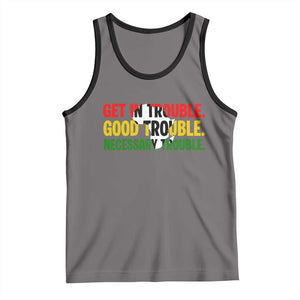 John Lewis Quote Affrican American Tank Top Get in Good Necessary Trouble TS14 Deep Heather Black Print Your Wear
