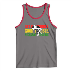 John Lewis Quote Affrican American Tank Top Get in Good Necessary Trouble TS14 Deep Heather Red Print Your Wear