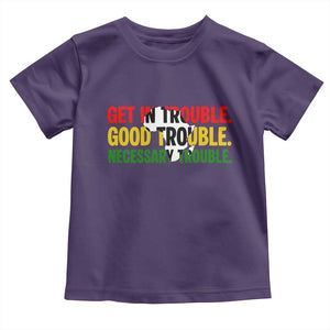 John Lewis Quote Affrican American Toddler T Shirt Get in Good Necessary Trouble TS14 Purple Print Your Wear