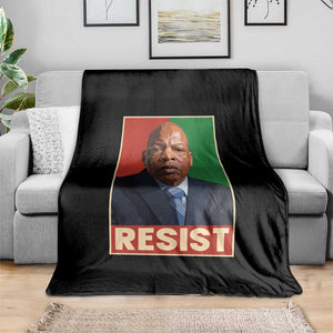 Resist Protest Civil Rights Throw Blanket John Lewis Black History TS14 Print Your Wear