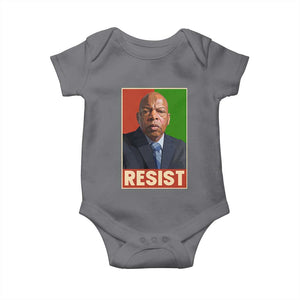 Resist Protest Civil Rights Baby Onesie John Lewis Black History TS14 Charcoal Print Your Wear