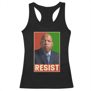 Resist Protest Civil Rights Racerback Tank Top John Lewis Black History TS14 Black Print Your Wear