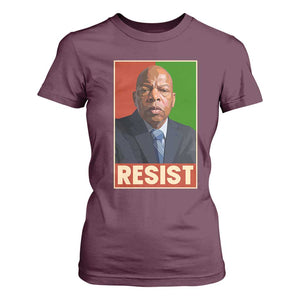 Resist Protest Civil Rights T Shirt For Women John Lewis Black History TS14 Maroon Print Your Wear