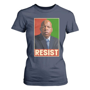 Resist Protest Civil Rights T Shirt For Women John Lewis Black History TS14 Navy Print Your Wear