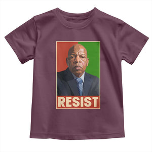Resist Protest Civil Rights Toddler T Shirt John Lewis Black History TS14 Maroon Print Your Wear